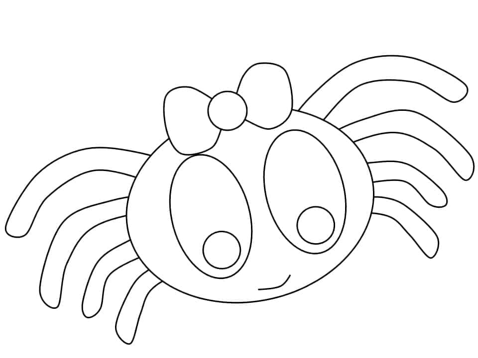 Coloriage imprimable Araignée #184531 de la collection Animaux à colorier aux crayons