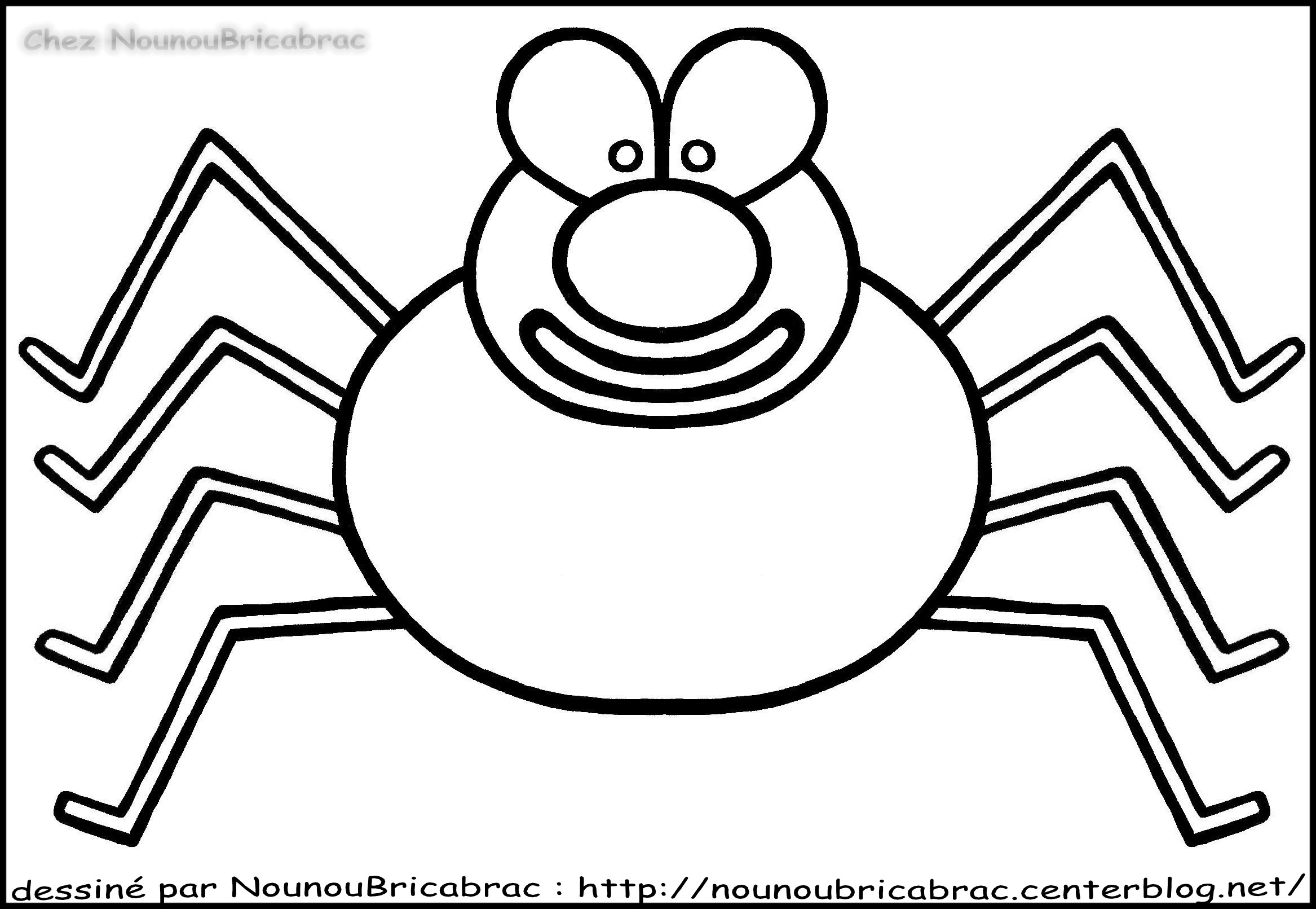 Dessin à colorier: Araignée (Animaux) #592 - Coloriages à imprimer