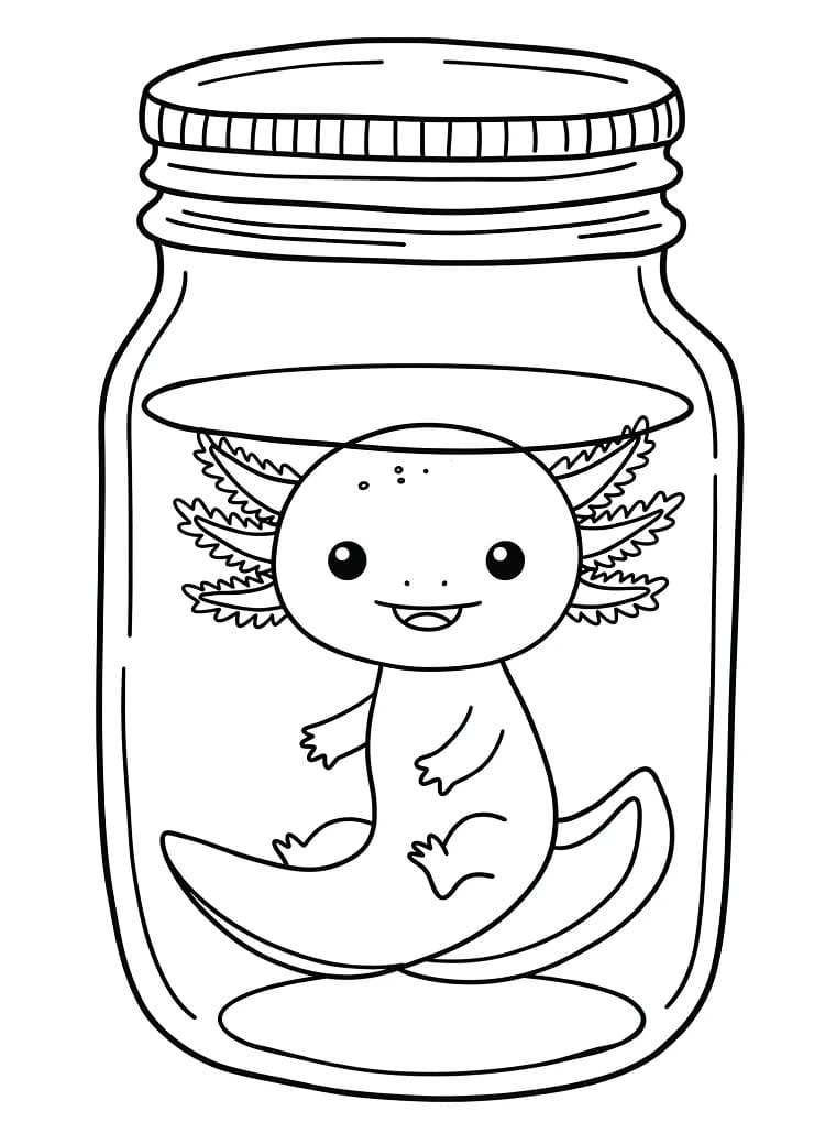 Dessin à colorier: Axolotl (Animaux) #220209 - Coloriages à Imprimer Gratuits
