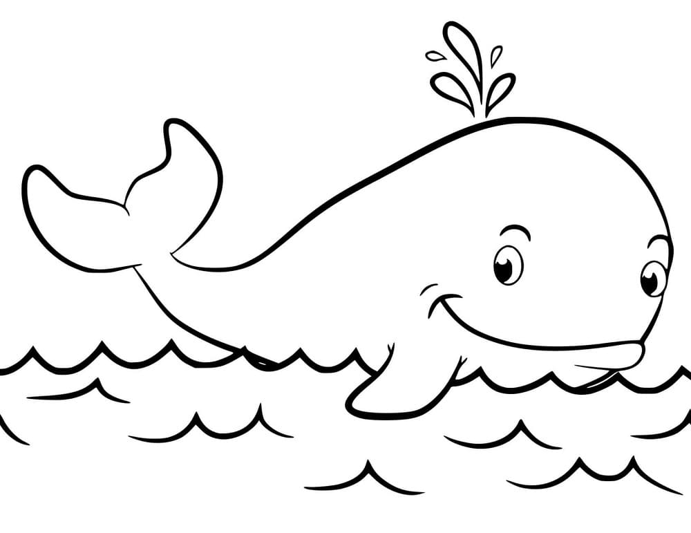 Coloriage gratuit Baleine #184689 de la collection Animaux à imprimer