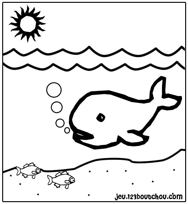 Dessin à colorier: Baleine (Animaux) #867 - Coloriages à imprimer