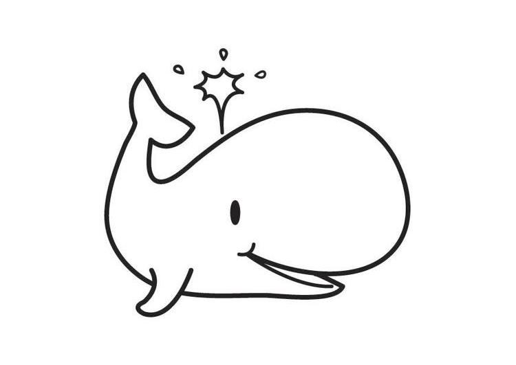 Dessin à colorier: Baleine (Animaux) #918 - Coloriages à imprimer