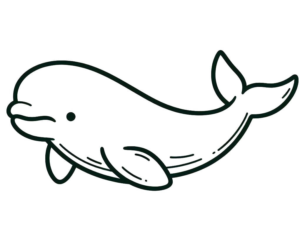 Coloriage gratuit Béluga #210346 de la collection Animaux à imprimer