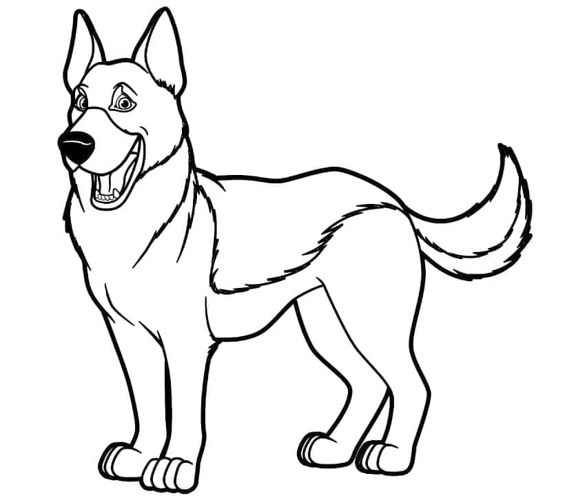 Dessin à colorier: Berger Allemand (Animaux) #214091 - Coloriages à Imprimer Gratuits