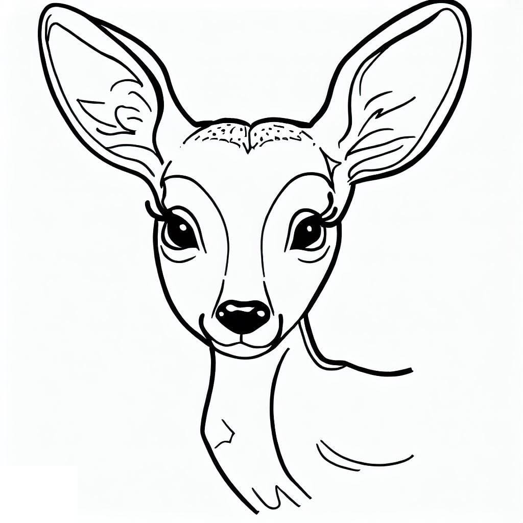 Coloriage gratuit Biche #191095 de la collection Animaux à imprimer