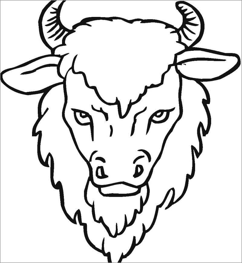 Coloriage gratuit Bison #205547 de la collection Animaux à imprimer