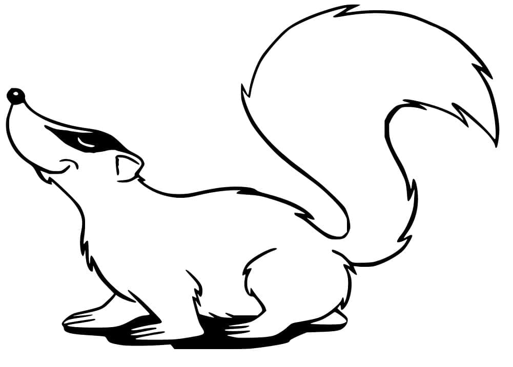 Coloriage gratuit Blaireau #208832 de la collection Animaux à imprimer