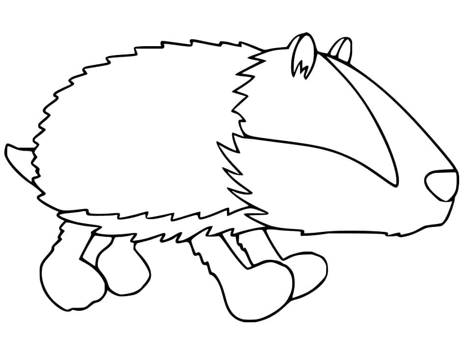Coloriage gratuit Blaireau #208841 de la collection Animaux à imprimer