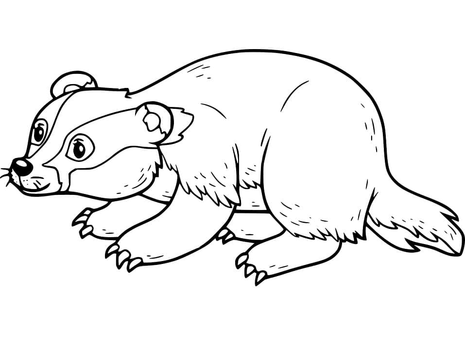 Coloriage gratuit Blaireau #208855 de la collection Animaux à imprimer