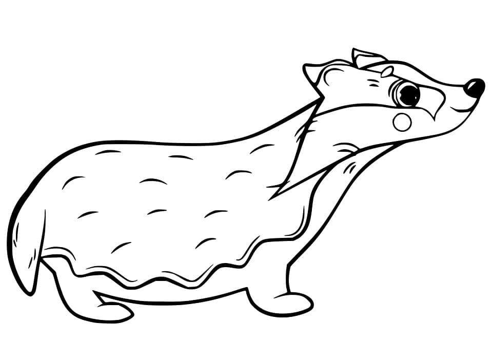 Coloriage gratuit Blaireau #208859 de la collection Animaux à imprimer