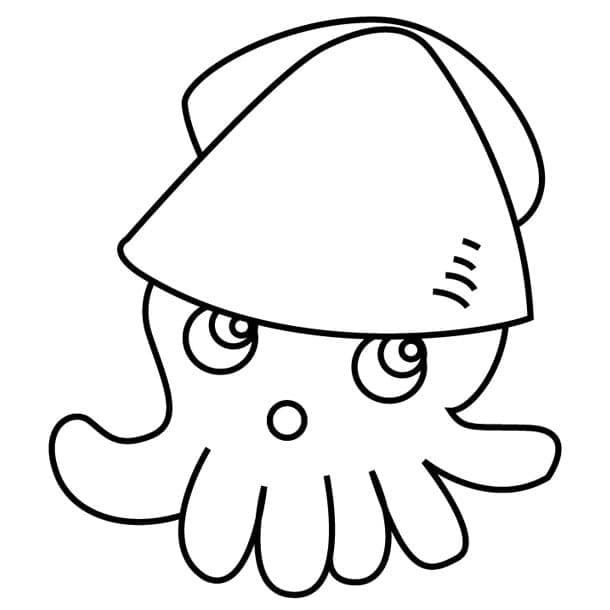 Coloriage gratuit Calmar #208875 de la collection Animaux à imprimer