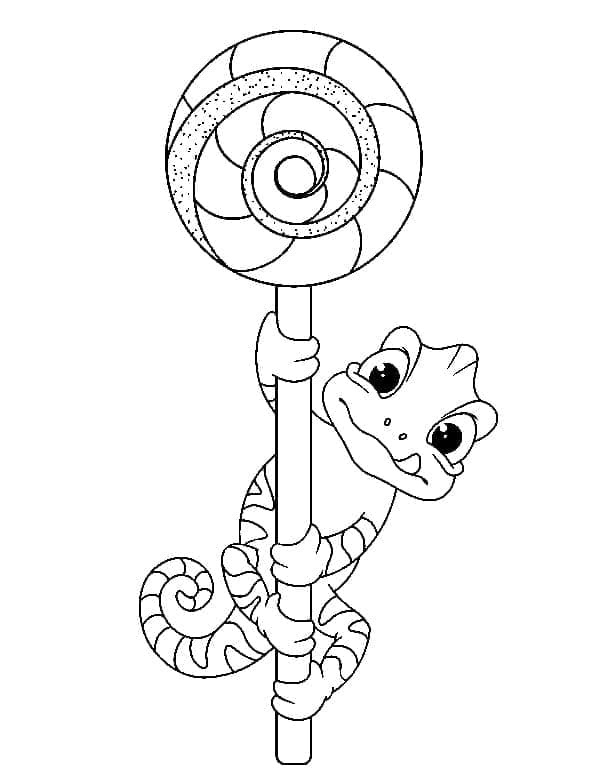 Coloriage gratuit Caméléon #206737 de la collection Animaux à imprimer