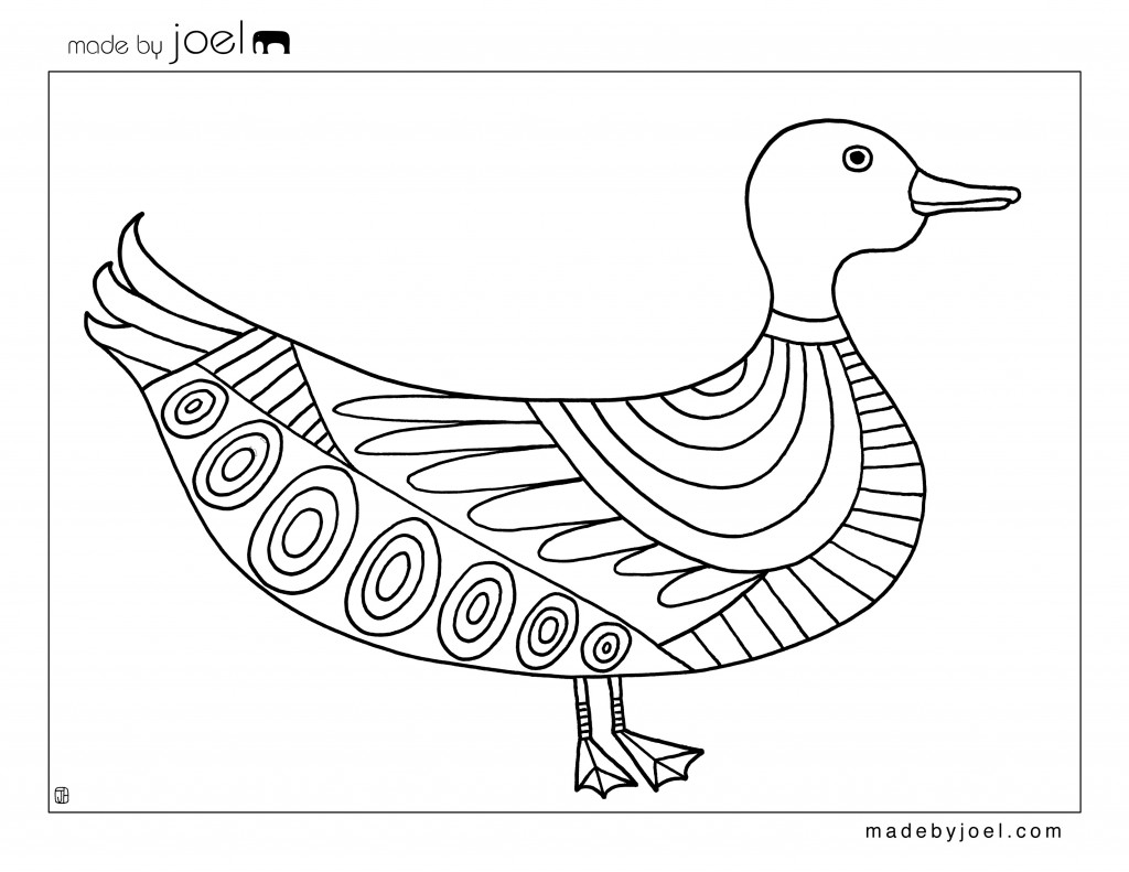 Dessin à colorier: Canard (Animaux) #1468 - Coloriages à Imprimer Gratuits