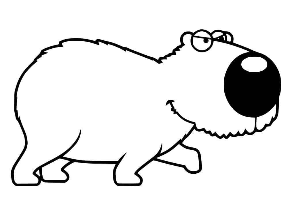 Coloriage à imprimer Capybara #207572 de la série Animaux, gratuit pour enfants et adultes