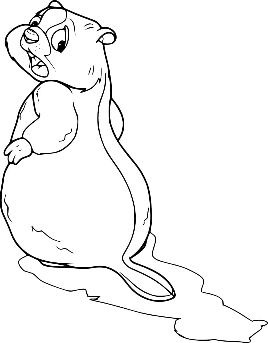 Coloriage gratuit Castor #207205 de la collection Animaux à imprimer