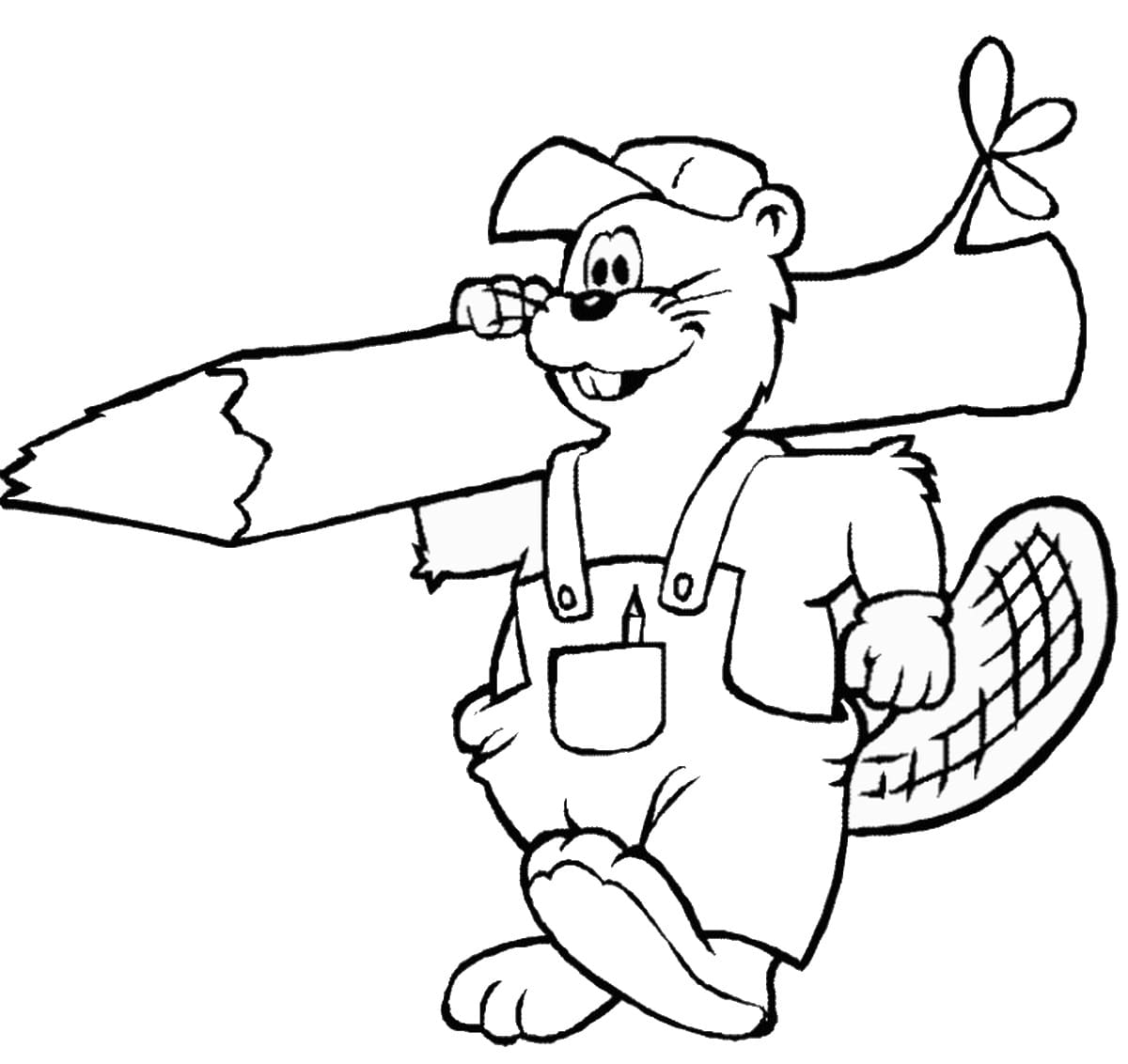 Coloriage gratuit Castor #207231 de la collection Animaux à imprimer