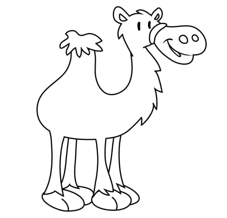 Coloriage gratuit Chameau #205484 de la collection Animaux à imprimer