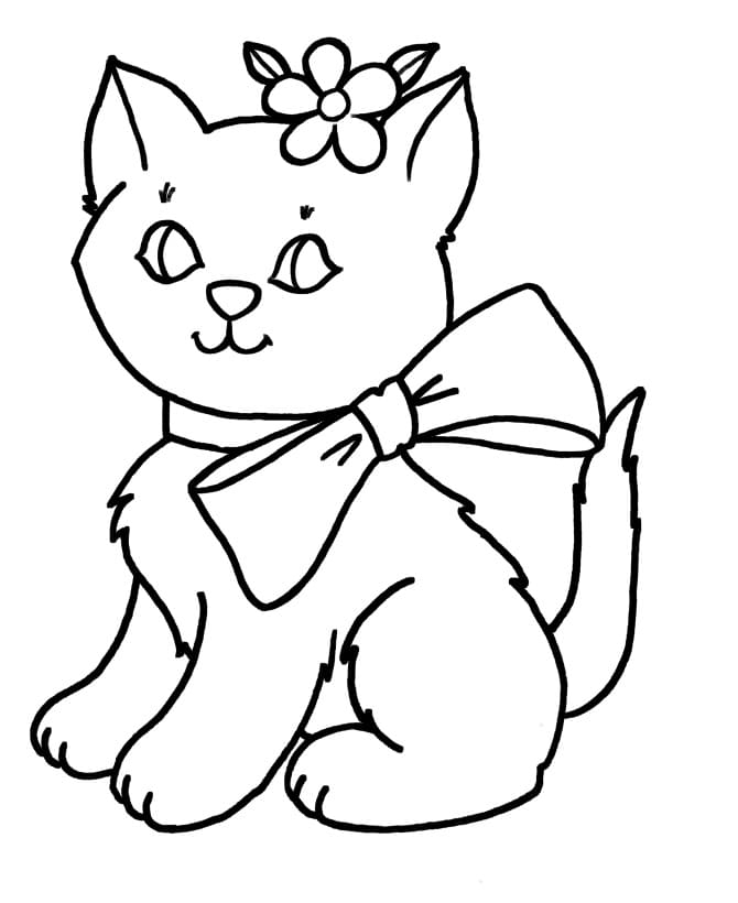 Coloriage Chat #174949 à imprimer gratuitement, extrait de la collection Animaux