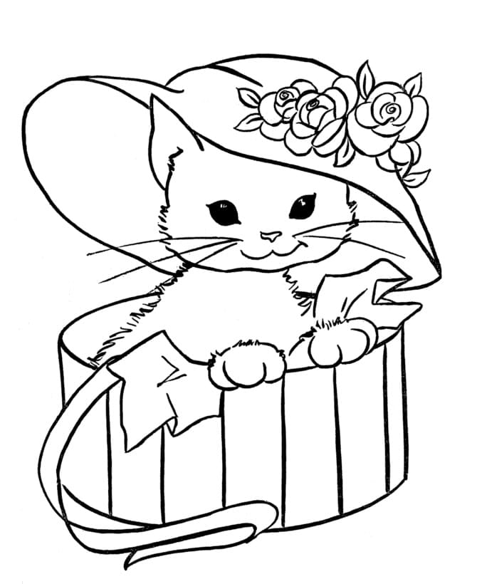 Coloriage à imprimer Chat #174972 de la série Animaux, gratuit pour enfants et adultes