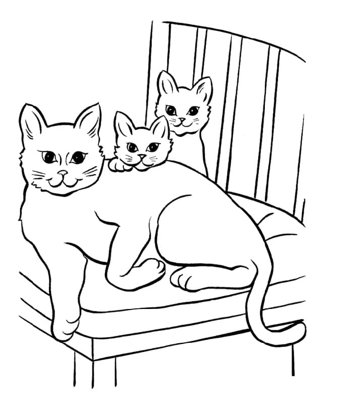 Coloriage gratuit Chat #174975 de la collection Animaux à imprimer