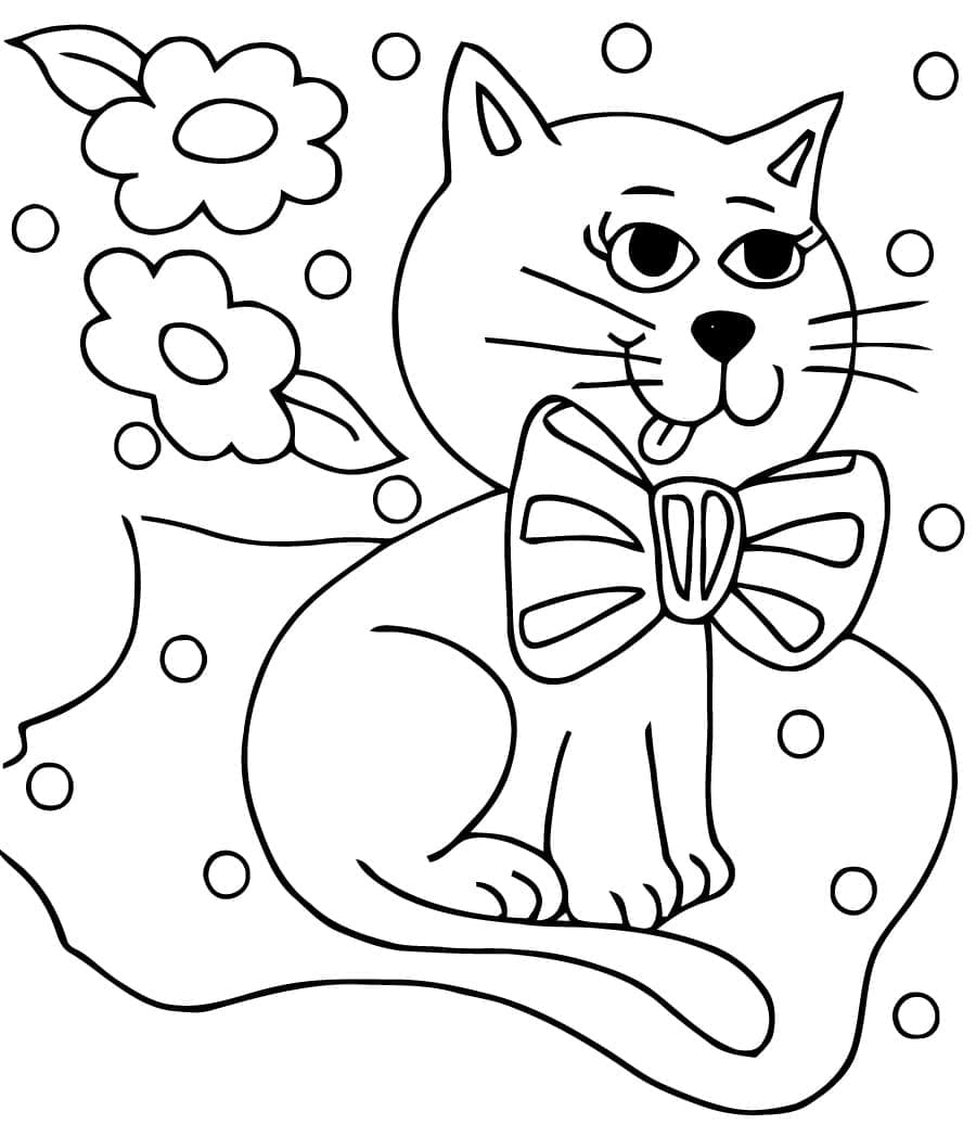 Coloriage gratuit Chat #174980 de la collection Animaux à imprimer