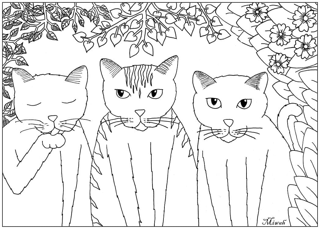 Page de coloriage Chat #174987, collection Animaux, à imprimer et colorier