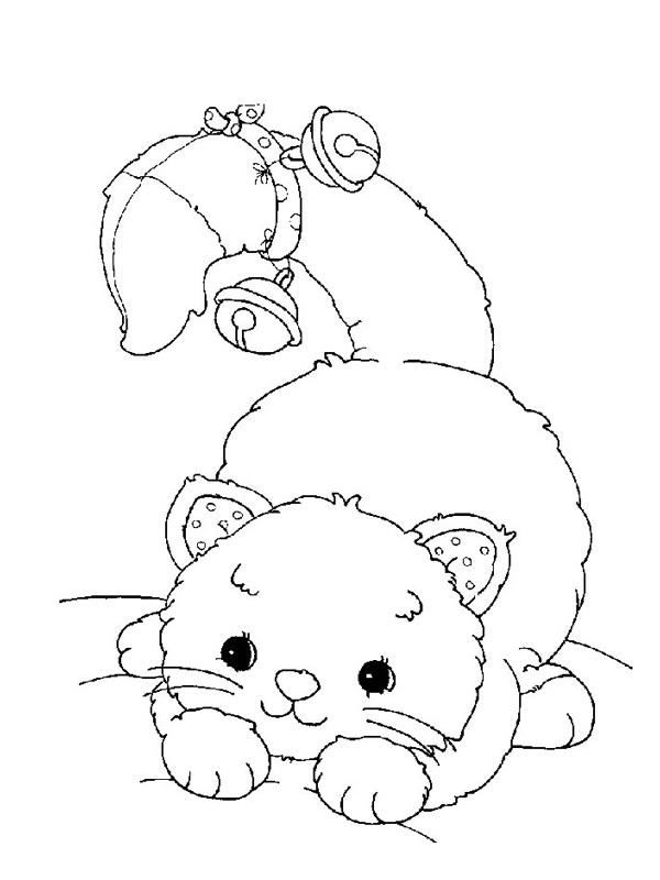 Dessin à colorier: Chaton (Animaux) #18045 - Coloriages à Imprimer Gratuits