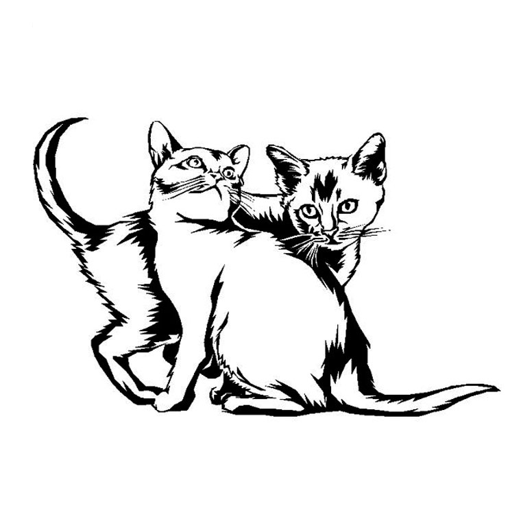 Dessin à colorier: Chaton (Animaux) #18046 - Coloriages à Imprimer Gratuits