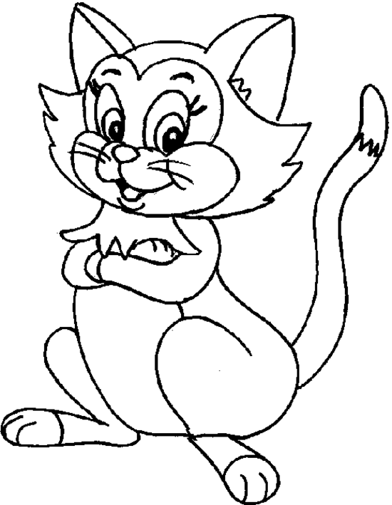 Dessin à colorier: Chaton (Animaux) #18048 - Coloriages à Imprimer Gratuits