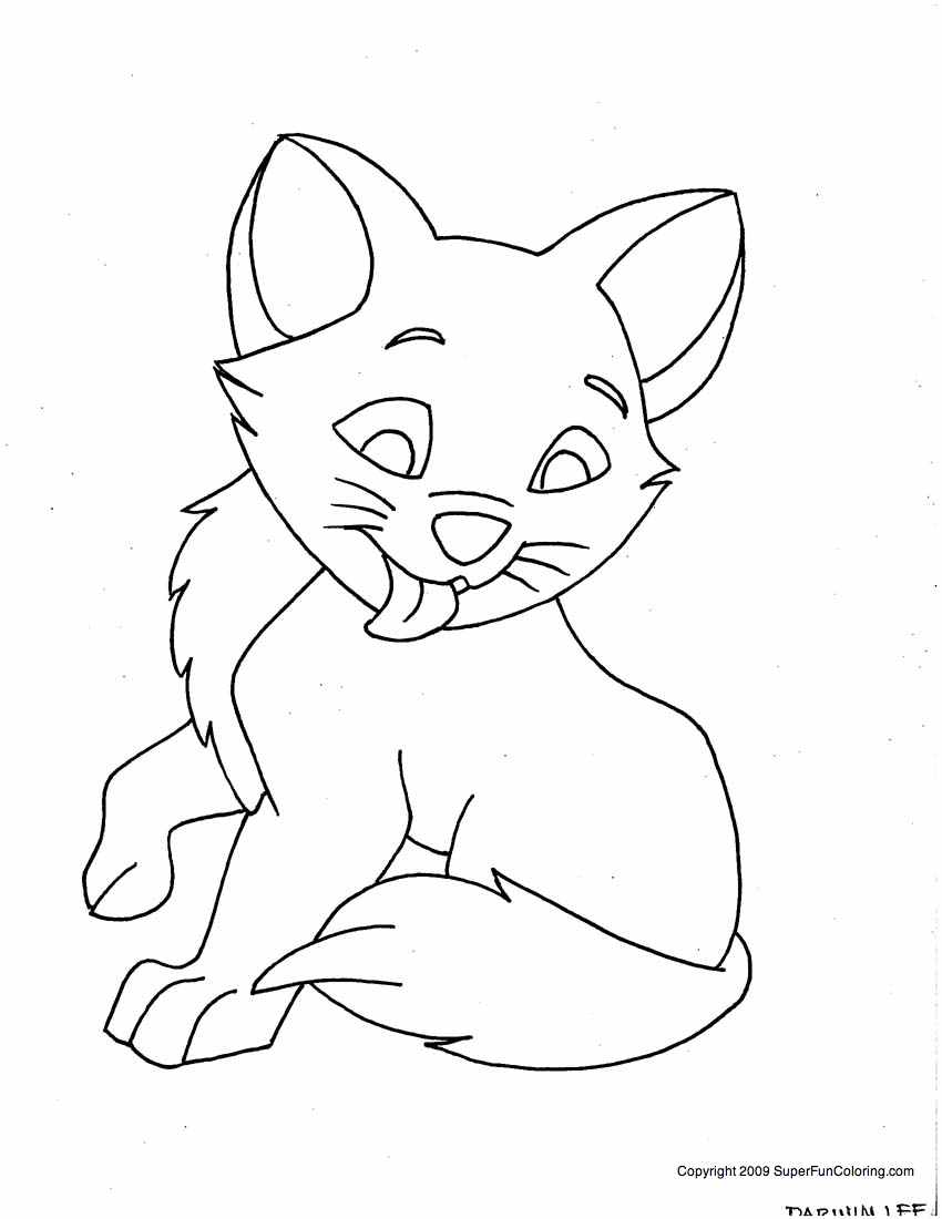 Dessin à colorier: Chaton (Animaux) #18057 - Coloriages à Imprimer Gratuits