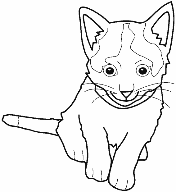 Dessin à colorier: Chaton (Animaux) #18081 - Coloriages à Imprimer Gratuits