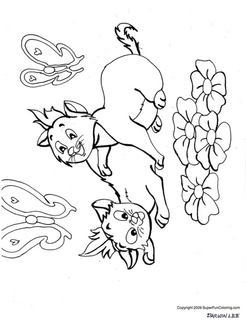 Dessin à colorier: Chaton (Animaux) #18083 - Coloriages à Imprimer Gratuits