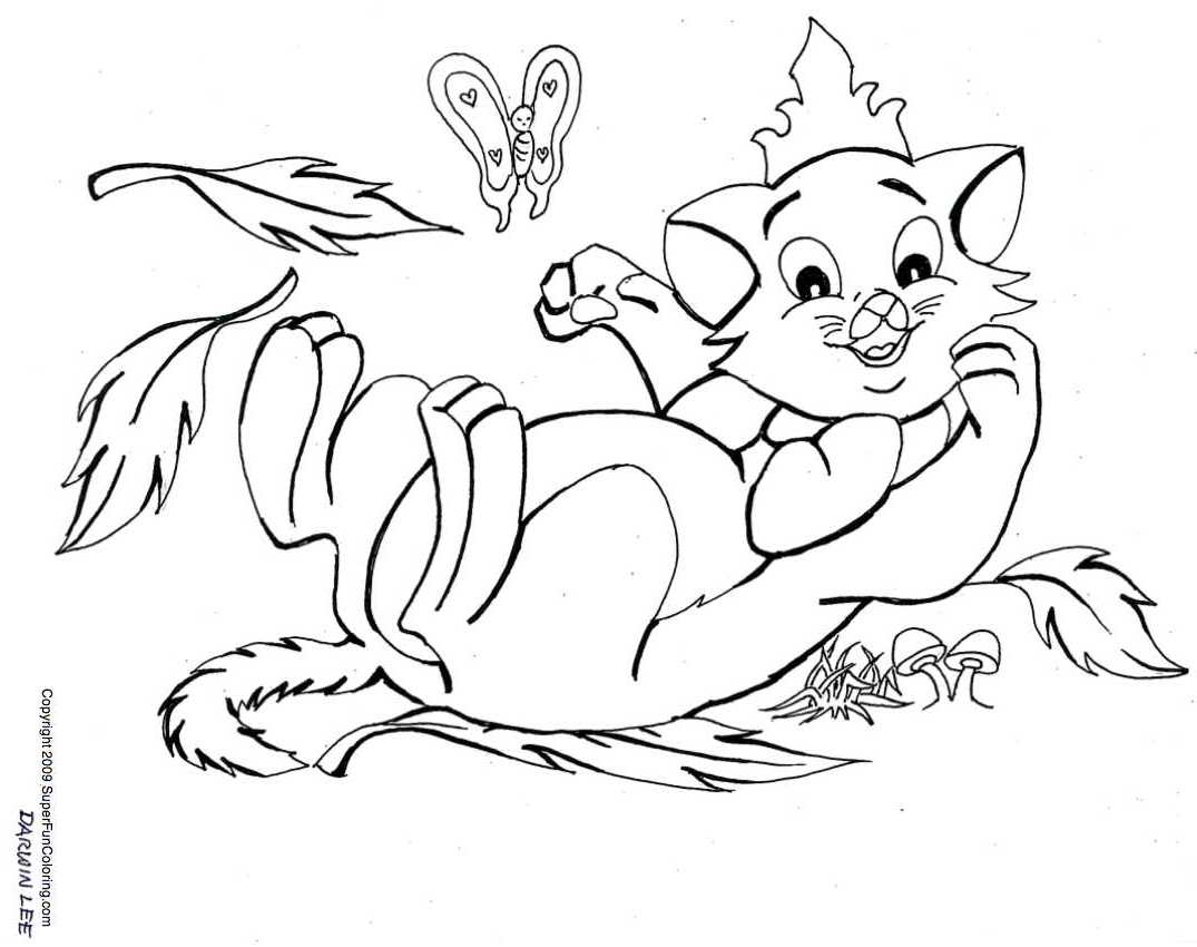 Dessin à colorier: Chaton (Animaux) #18117 - Coloriages à Imprimer Gratuits