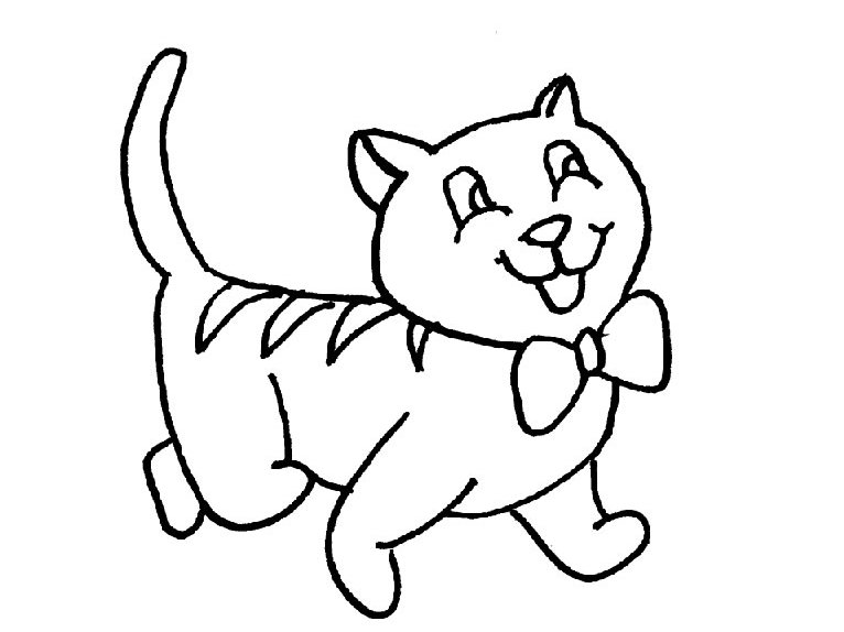 Dessin à colorier: Chaton (Animaux) #18119 - Coloriages à Imprimer Gratuits