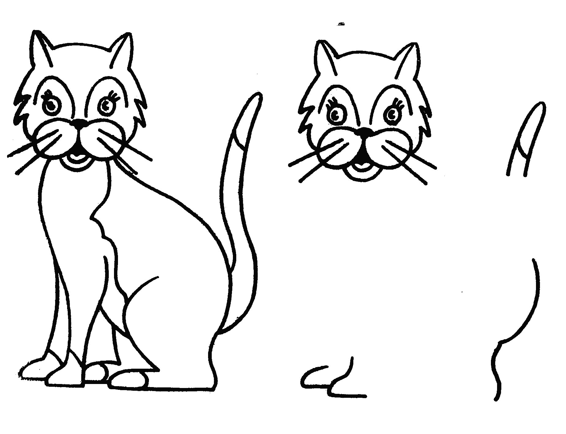 Dessin à colorier: Chaton (Animaux) #18121 - Coloriages à Imprimer Gratuits