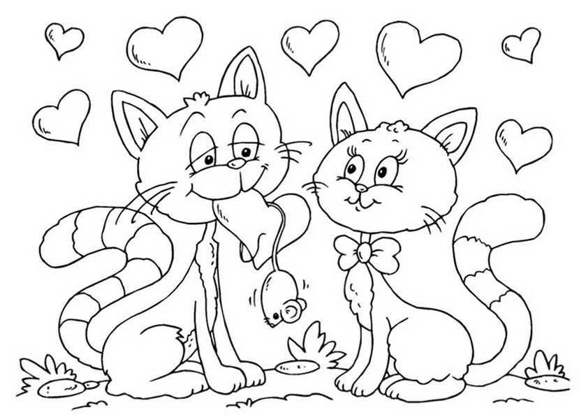 Dessin à colorier: Chaton (Animaux) #18141 - Coloriages à Imprimer Gratuits