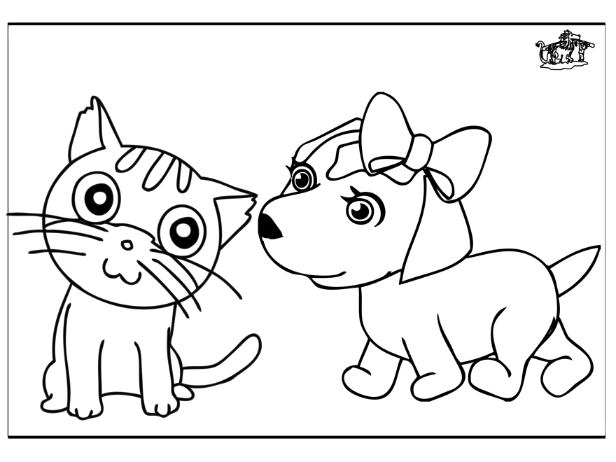 Dessin à colorier: Chaton (Animaux) #18154 - Coloriages à Imprimer Gratuits