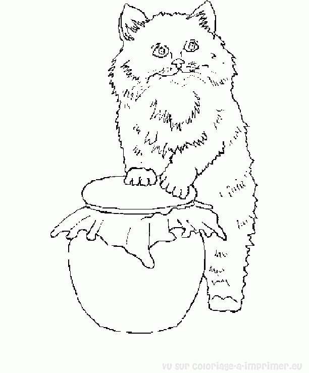 Dessin à colorier: Chaton (Animaux) #18172 - Coloriages à Imprimer Gratuits