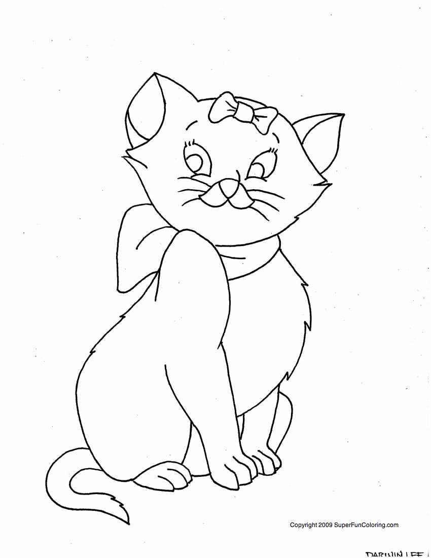 Dessin à colorier: Chaton (Animaux) #18185 - Coloriages à Imprimer Gratuits