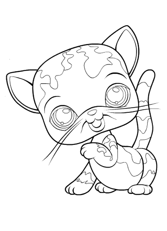 Dessin à colorier: Chaton (Animaux) #18198 - Coloriages à Imprimer Gratuits