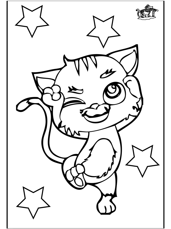 Dessin à colorier: Chaton (Animaux) #18216 - Coloriages à Imprimer Gratuits