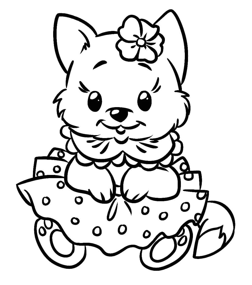 Coloriage imprimable Chaton #215364 de la collection Animaux à colorier aux crayons