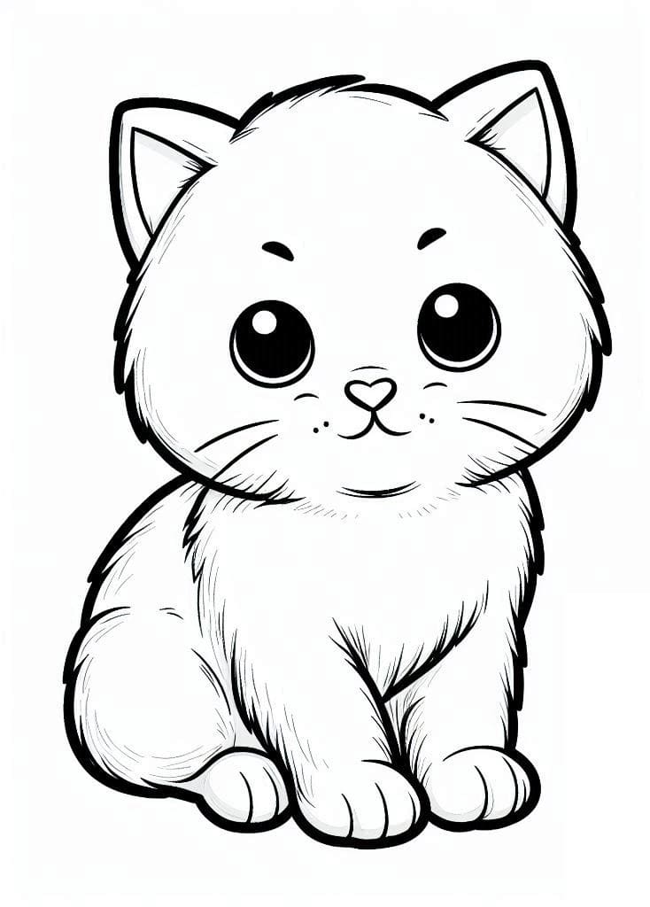 Coloriage gratuit Chaton #215387 de la collection Animaux à imprimer Coloriage gratuit Chaton #215387 de la collection Animaux à imprimer