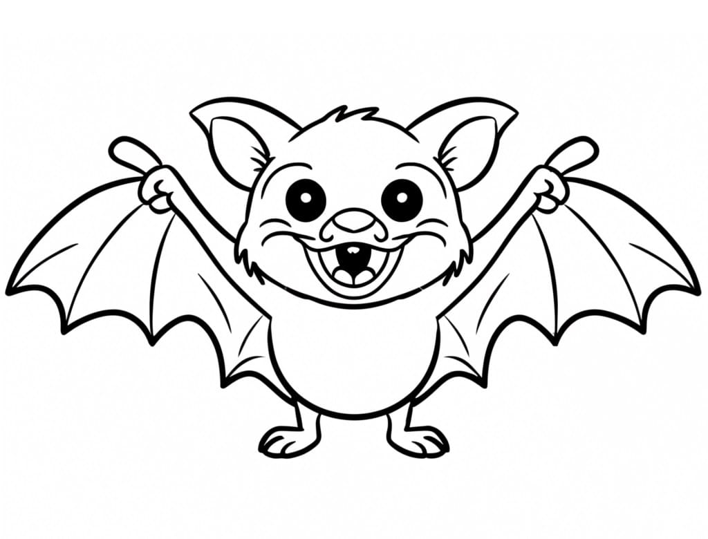 Coloriage gratuit Chauve-souris #212469 de la collection Animaux à imprimer
