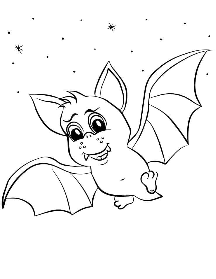Coloriage gratuit pour enfants et adultes Chauve-souris #212482, collection Animaux