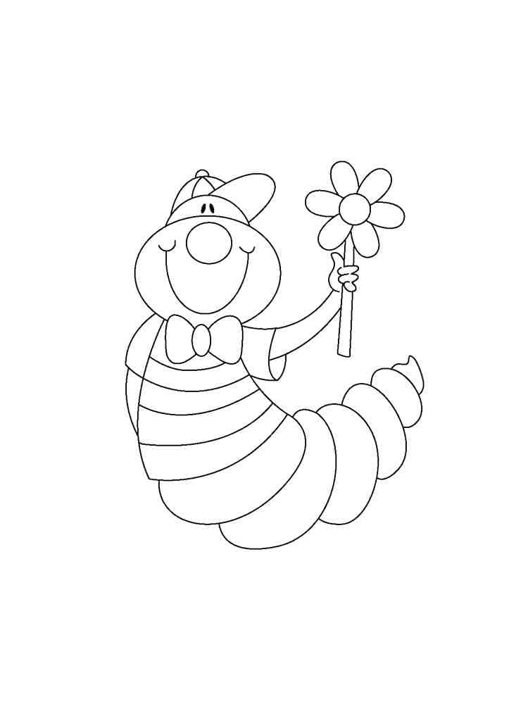 Coloriage gratuit Chenille #210365 de la collection Animaux à imprimer