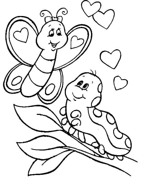 Coloriage gratuit Chenille #210397 de la collection Animaux à imprimer