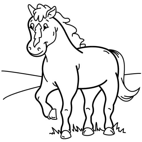 Coloriage à imprimer Cheval #178236 de la série Animaux, gratuit pour enfants et adultes