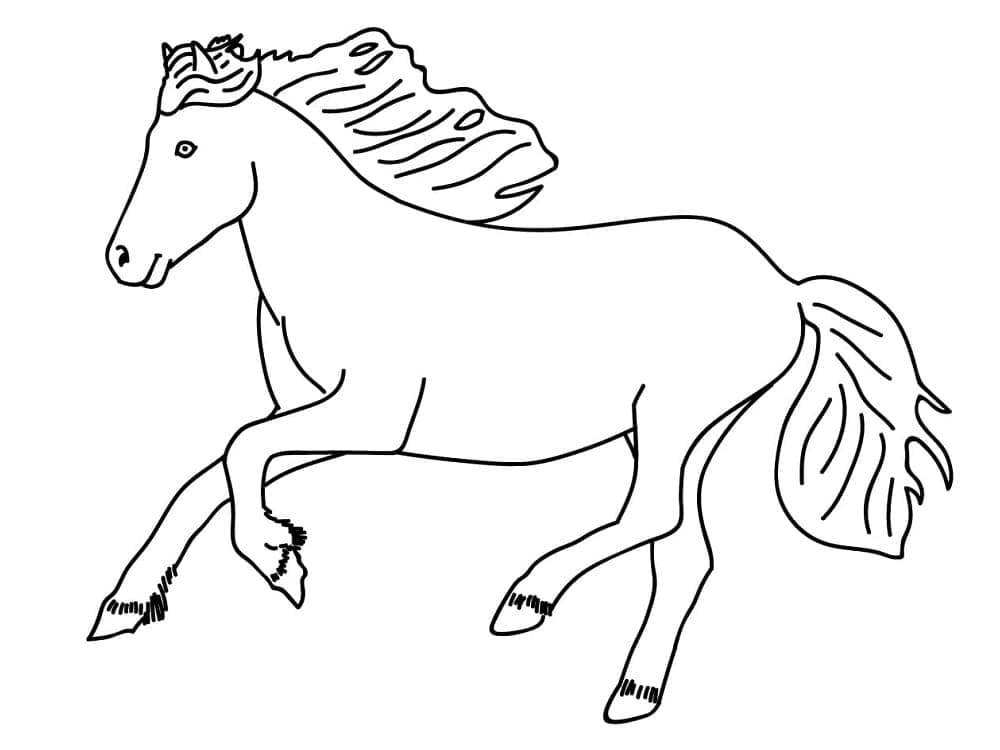 Illustration au trait Cheval #178246 de la collection Animaux à colorier gratuitement