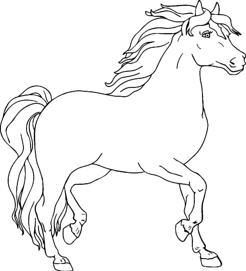 Coloriage gratuit Cheval #178251 de la collection Animaux à imprimer
